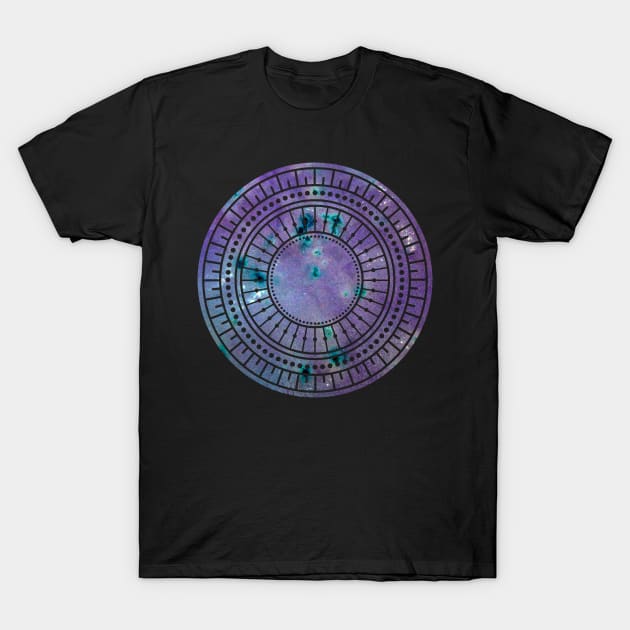 Purple galaxy mandala T-Shirt by Unelmoija